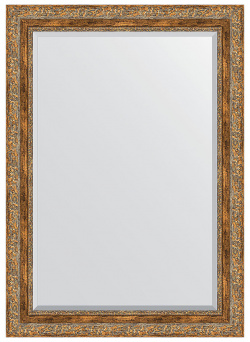 Зеркало Evoform BY 3462 Exclusive 105х75 с фацетом в багетной раме  Виньетка античная бронза 85 мм
