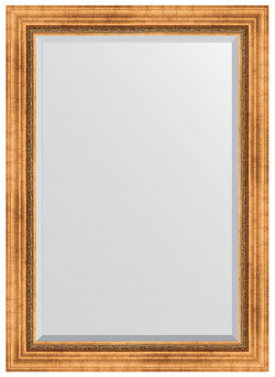 Зеркало Evoform BY 3464 Exclusive 106х76 с фацетом в багетной раме  Римское золото 88 мм