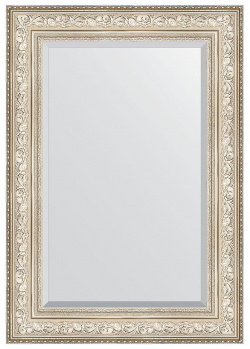Зеркало Evoform BY 3452 Exclusive 100х70 с фацетом в багетной раме  Виньетка серебро 109 мм