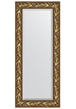 Зеркало Evoform BY 3519 Exclusive 139х59 с фацетом в багетной раме  Византия золото 99 мм
