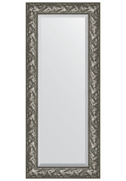 Зеркало Evoform BY 3520 Exclusive 139х59 с фацетом в багетной раме  Византия серебро 99 мм