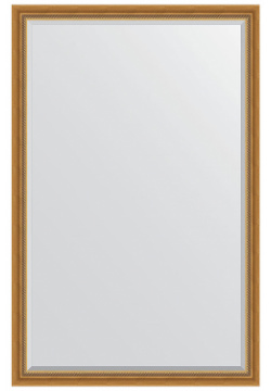 Зеркало Evoform BY 3613 Exclusive 173х113 с фацетом в багетной раме  Состаренное золото плетением 70 мм