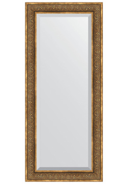 Зеркало Evoform BY 3578 Exclusive 159х69 с фацетом в багетной раме  Вензель бронзовый 101 мм