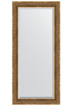 Зеркало Evoform BY 3604 Exclusive 169х79 с фацетом в багетной раме  Вензель бронзовый 101 мм