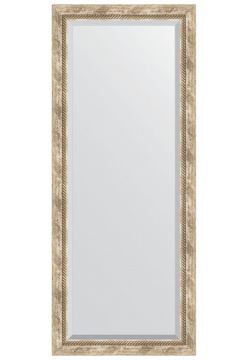 Зеркало Evoform BY 3563 Exclusive 153х63 с фацетом в багетной раме  Прованс плетением 70 мм
