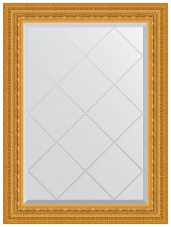 Зеркало Evoform BY 4095 Exclusive G 87х65 с гравировкой в багетной раме  Сусальное золото 80 мм