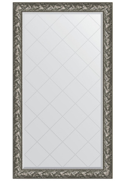Зеркало Evoform BY 4415 Exclusive G 173х98 с гравировкой в багетной раме  Византия серебро 99 мм