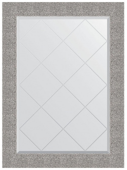 Зеркало Evoform BY 4195 Exclusive G 104х76 с гравировкой в багетной раме  Чеканка серебряная 90 мм