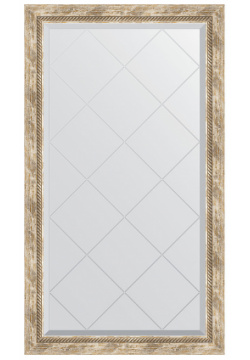 Зеркало Evoform BY 4220 Exclusive G 128х73 с гравировкой в багетной раме  Прованс плетением 70 мм