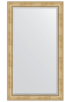 Зеркало Evoform BY 6178 Exclusive Floor 207х117 с фацетом в багетной раме  Состаренное серебро орнаментом 120 мм