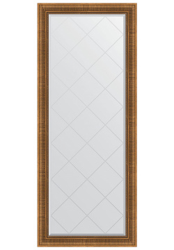 Зеркало Evoform BY 6322 Exclusive G Floor 202х82 с гравировкой в багетной раме  Бронзовый акведук 93 мм