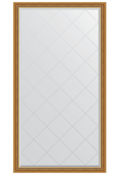 Зеркало Evoform BY 6341 Exclusive G Floor 198х108 с гравировкой в багетной раме  Состаренное золото плетением 70 мм