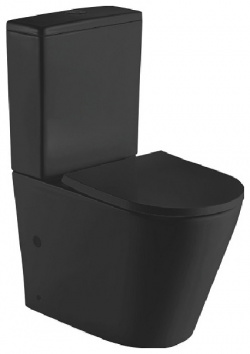 Унитаз компакт CeramaLux 2179MB Черный матовый с бачком и сиденьем Микролифт