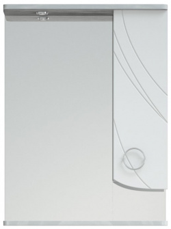 Зеркало со шкафом Corozo SD 00000301 Ультра Флора 55 с подсветкой Белое