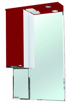 Зеркало со шкафом Bellezza 4618810002037 Альфа 65 L с подсветкой Белое Красное