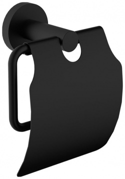 Держатель туалетной бумаги Sapho XB730 X round black с крышкой Черный