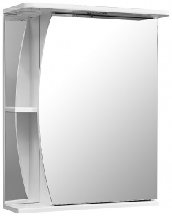 Зеркальный шкаф Stella Polar SP 00000044 Волна Лана 55 с подсветкой Белый