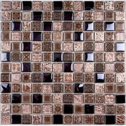 Мозаика Bonaparte  Стеклянная с камнем Sudan 30х30 см из стекла и камня