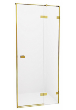 Душевая дверь New Trendy EXK 1721 Avexa Gold 110 R профиль Брашированное золото стекло прозрачное