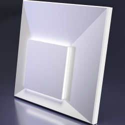 Гипсовая 3д панель Artpole SM 0075 2 Platinum Malevich Led патина/софттач теплый свет 600x600 мм