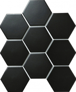 Керамическая мозаика StarMosaic С0002908 Hexagon big Black Matt FQ83000/SBH4810 25 6x29 5 см