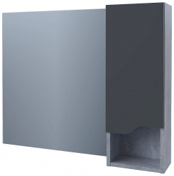 Зеркало со шкафом Stella Polar SP 00001063 Абигель 100 Серое Цемент