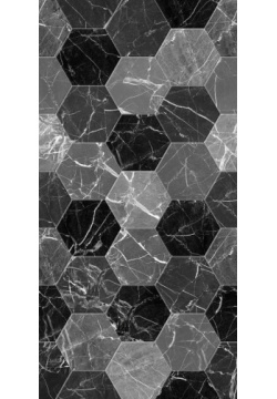 Керамическая плитка Beryoza Ceramica (Береза керамика) "Дайкири" декор № 1  300х600 (белый чёрный микс) за м2 Дайкири черный настенная 30х60 см