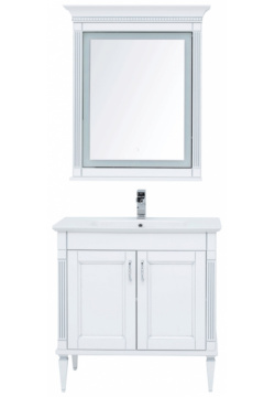 Комплект мебели для ванной Aquanet 233126 Селена 90 Белый Серебро