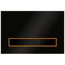 Клавиша смыва Veconi VFSD003BLG Square Design VFSD BLG Черная матовая Золото матовое