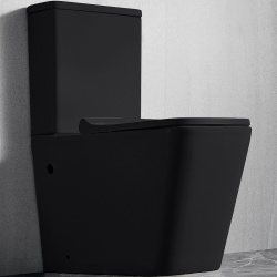 Унитаз компакт CeramaLux 2171 1MB Черный матовый с бачком и сиденьем Микролифт