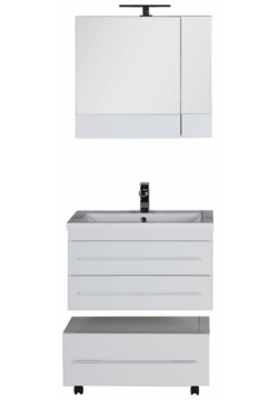 Комплект мебели для ванной Aquanet 231060 Нота 75 подвесной Белый глянец