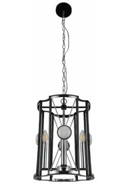 Подвесной светильник Crystal Lux TANDEM SP4 D410 CHROME Черный Хром