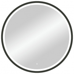 Зеркало Континент ЗЛП2254 Style D 800 с подсветкой Черное сенсорным выключателем