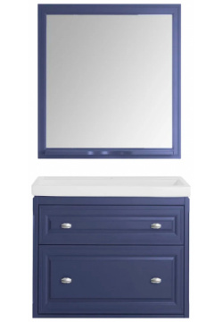 Комплект мебели для ванной ASB Woodline 12046+12061+22321 Кастелло 80 Пейна (Синий)