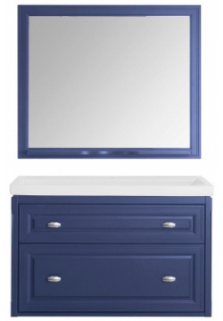 Комплект мебели для ванной ASB Woodline 12045+12060+22322 Кастелло 100 Пейна (Синий)