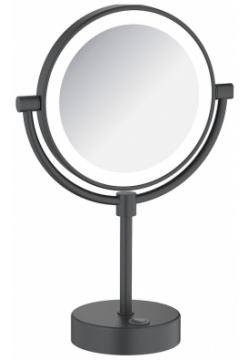 Косметическое зеркало Timo 13276/03 Saona с увеличением подсветкой Черное