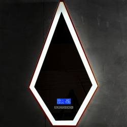 Зеркало Abber AS6611BR Stein 45 с подсветкой многофункциональной панелью
