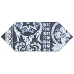 Керамический декор Kerama Marazzi HGD\A513\35000 Алмаш синий глянцевый 14х34 см