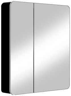 Зеркальный шкаф Reflection RF2002BL Black 760х850 с подсветкой Черный матовый