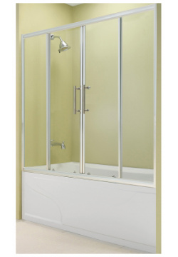 Шторка на ванну Esbano ESDV1415 ES 1415 150 профиль Хром стекло прозрачное
