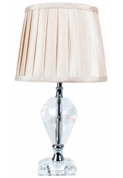 Настольная лампа Artelamp A4024LT 1CC Capella Бежевая Хром