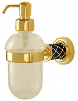 Дозатор для жидкого мыла Boheme 10912 B G Murano Золото Черный