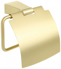 Держатель туалетной бумаги Fixsen FX 99010 Trend Gold с крышкой Золото сатин