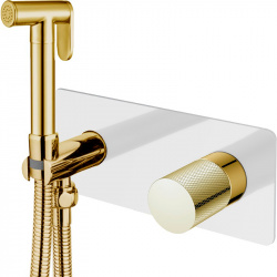 Гигиенический душ со смесителем Boheme 127 WG 2 Stick Белый Золото