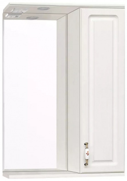 Зеркало со шкафом Style Line ЛС 00000201 Олеандр 2 Люкс 55 с подсветкой Рельеф пастель