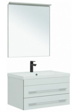 Комплект мебели для ванной Aquanet 281104 Верона New 75 подвесной Белый матовый