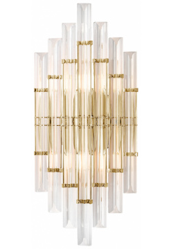 Настенный светильник Crystal Lux SARAGOSA AP2 BRASS/TRANSPARENTE Brass Transparente Прозрачный Латунь