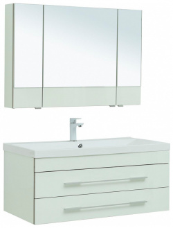 Комплект мебели для ванной Aquanet 287649 Верона 100 подвесной Белый