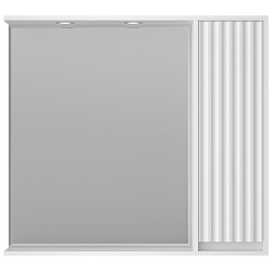 Зеркало со шкафом Brevita BAL 04090 01 П Balaton 90 R с подсветкой Белое матовое