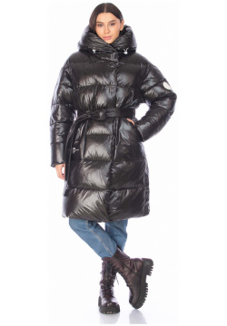 Пуховик FREE COVER Черный  706711 (42 s) Зимняя женская куртка фирмы